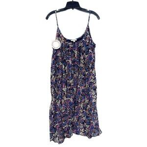 Umgee Floral Sleeveless Dress with Metallic Accents New with Tag Women's size M